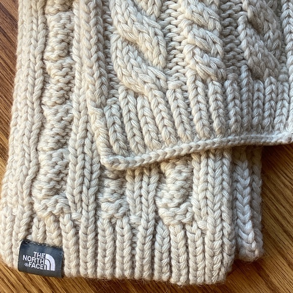 The North Face Beige Cable Knit Scarf - Picture 8 of 8